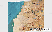 Satellite Panoramic Map of Namibe