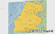 Savanna Style Panoramic Map of Namibe