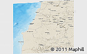 Shaded Relief Panoramic Map of Namibe