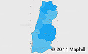 Political Shades Simple Map of Namibe, cropped outside