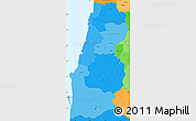 Political Shades Simple Map of Namibe