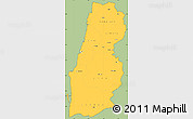 Savanna Style Simple Map of Namibe, cropped outside