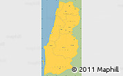 Savanna Style Simple Map of Namibe, single color outside