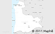Silver Style Simple Map of Tombua