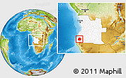 Physical Location Map of Virei, highlighted country, within the entire country