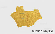 Physical 3D Map of Bungo, single color outside
