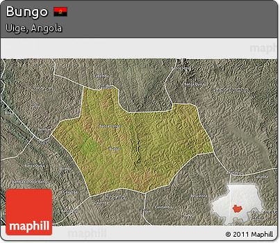 Satellite 3D Map of Bungo, semi-desaturated