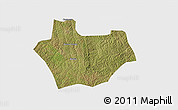 Satellite 3D Map of Bungo, single color outside