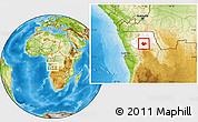 Physical Location Map of Bungo, highlighted parent region