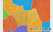 Physical Map of Bungo, political outside