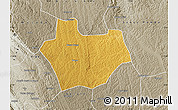 Physical Map of Bungo, semi-desaturated