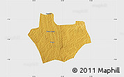Physical Map of Bungo, single color outside