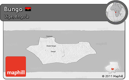 Gray Panoramic Map of Bungo, single color outside