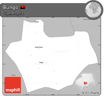 Gray Simple Map of Bungo