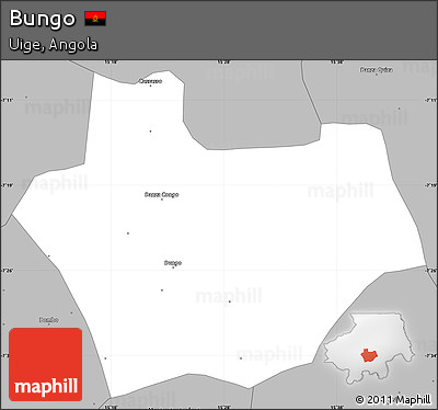 Gray Simple Map of Bungo