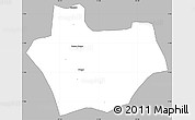 Gray Simple Map of Bungo, single color outside