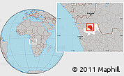 Gray Location Map of Damba, highlighted parent region