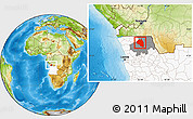 Physical Location Map of Damba, highlighted country, highlighted parent region