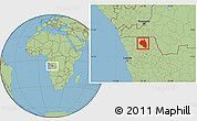 Savanna Style Location Map of Damba