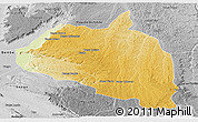 Physical Panoramic Map of Damba, desaturated