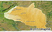 Physical Panoramic Map of Damba, satellite outside