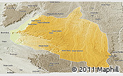 Physical Panoramic Map of Damba, semi-desaturated