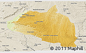 Physical Panoramic Map of Damba, shaded relief outside