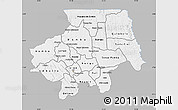 Gray Map of Uige, single color outside
