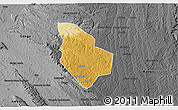 Physical 3D Map of Mucaba, darken, desaturated