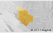Physical 3D Map of Mucaba, lighten, desaturated