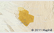 Physical 3D Map of Mucaba, lighten