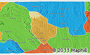 Physical 3D Map of Mucaba, political outside