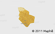 Physical 3D Map of Mucaba, single color outside
