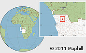 Savanna Style Location Map of Mucaba, highlighted country