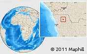 Shaded Relief Location Map of Mucaba