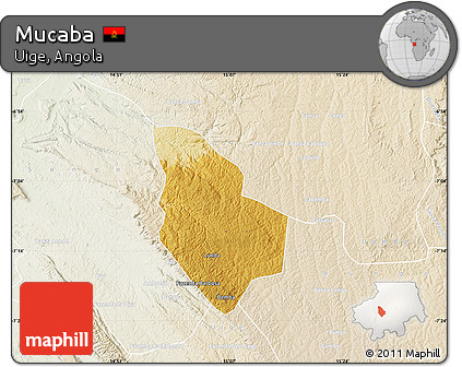 Physical Map of Mucaba, lighten