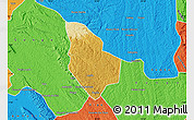 Physical Map of Mucaba, political outside