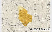 Physical Map of Mucaba, shaded relief outside