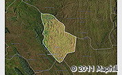 Satellite Map of Mucaba, darken