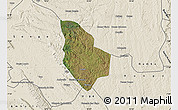 Satellite Map of Mucaba, shaded relief outside