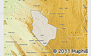 Shaded Relief Map of Mucaba, physical outside