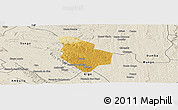 Physical Panoramic Map of Mucaba, shaded relief outside