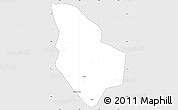 Silver Style Simple Map of Mucaba, single color outside