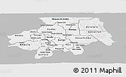 Gray Panoramic Map of Uige, single color outside