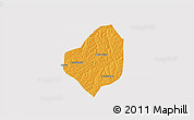 Political 3D Map of Puri, cropped outside