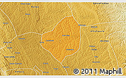 Political 3D Map of Puri, physical outside