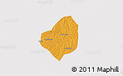 Political 3D Map of Puri, single color outside