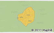 Savanna Style 3D Map of Puri, single color outside