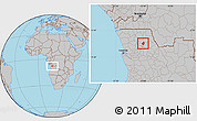 Gray Location Map of Puri