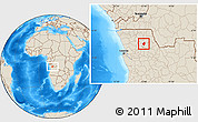 Shaded Relief Location Map of Puri